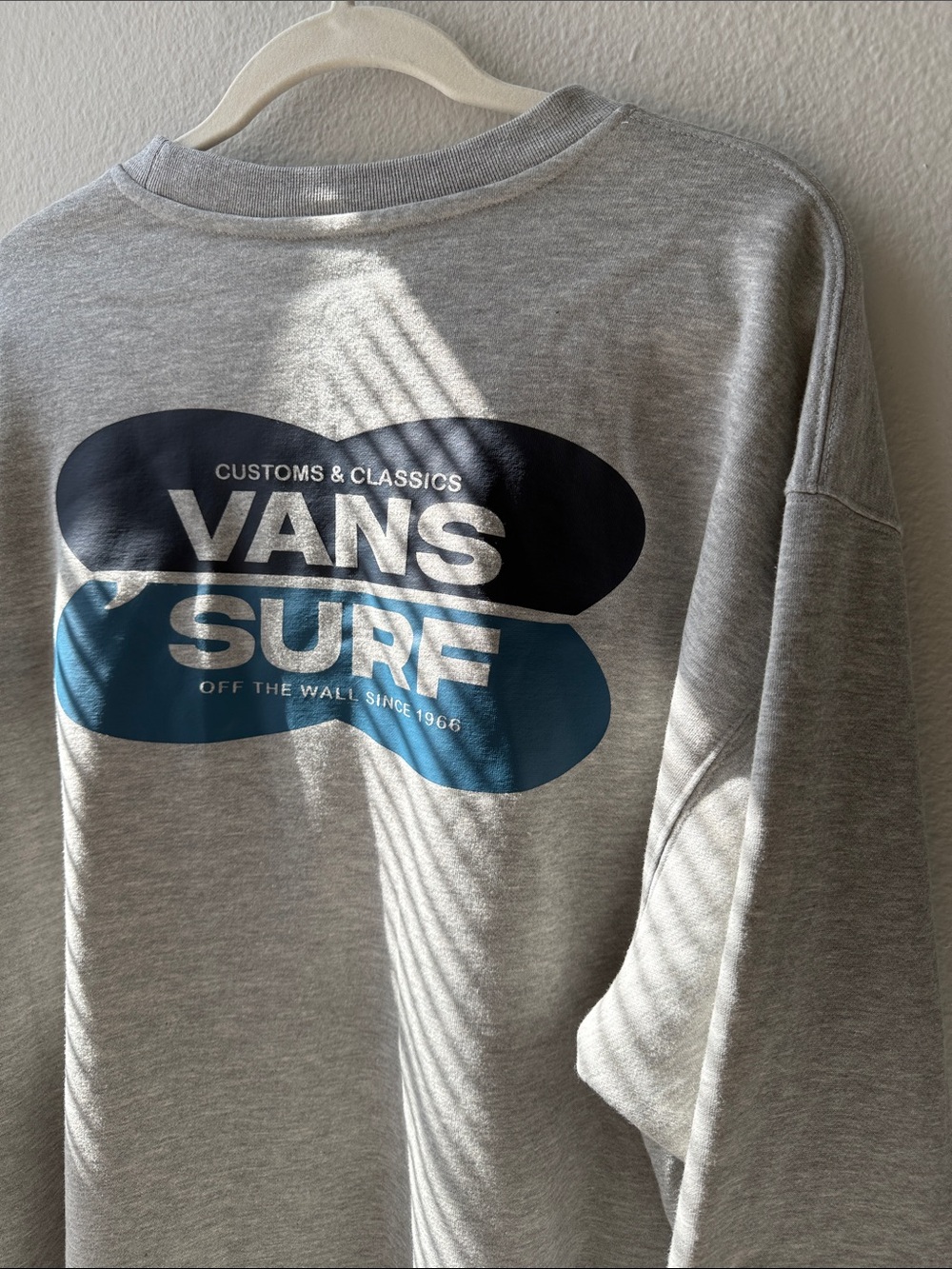 Vans Gray Crewneck Sweatshirt with Navy Logo - Picture 6 of 6